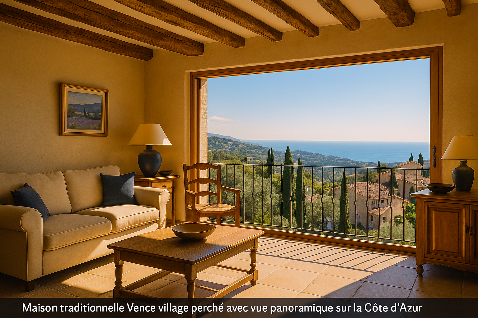 Appartement Airbnb authentique Vence village perché vue mer - Gestion KEYS CONCIERGERIE