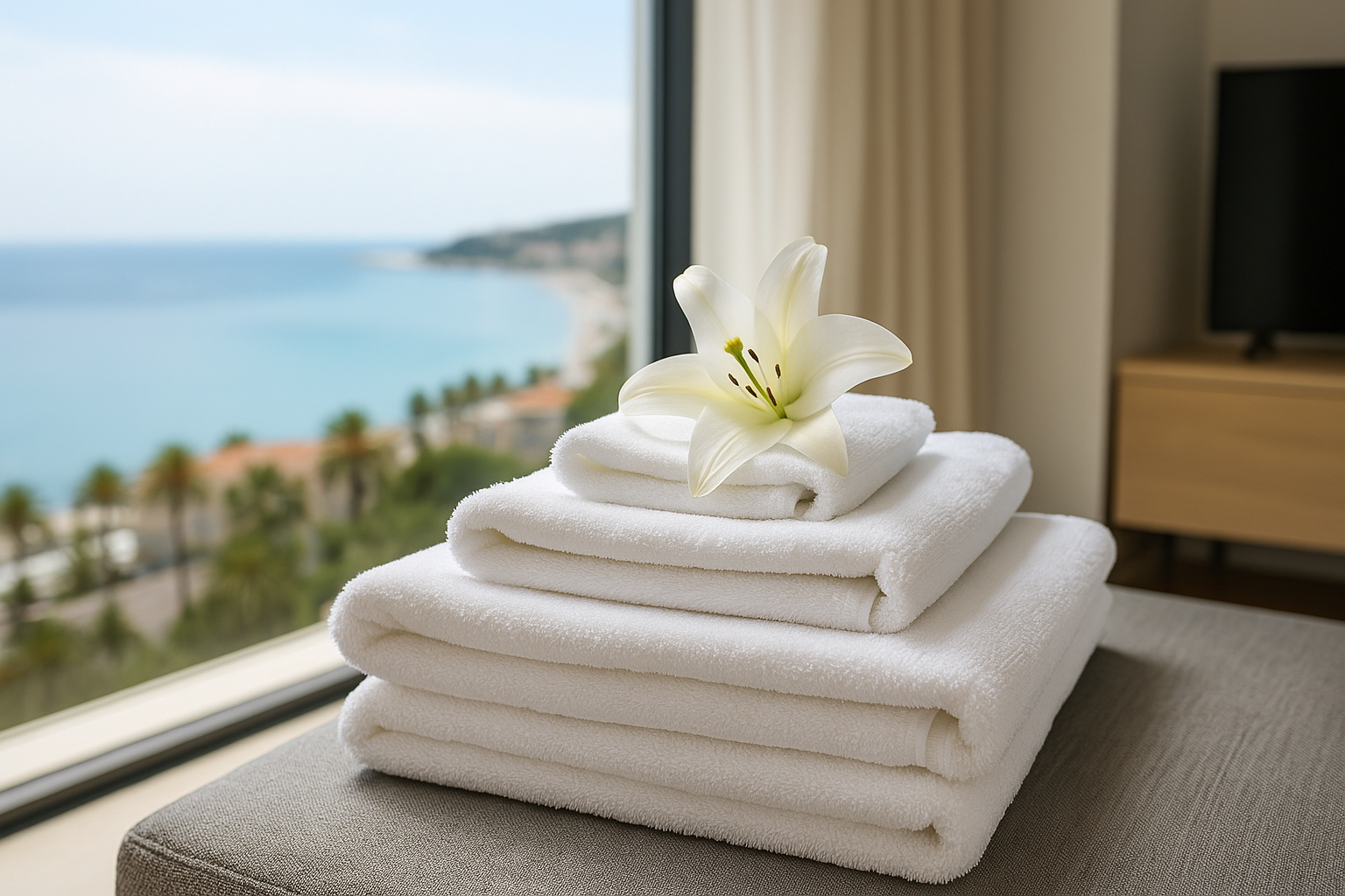 Gestion du linge Airbnb en Côte d’Azur — draps et serviettes propres