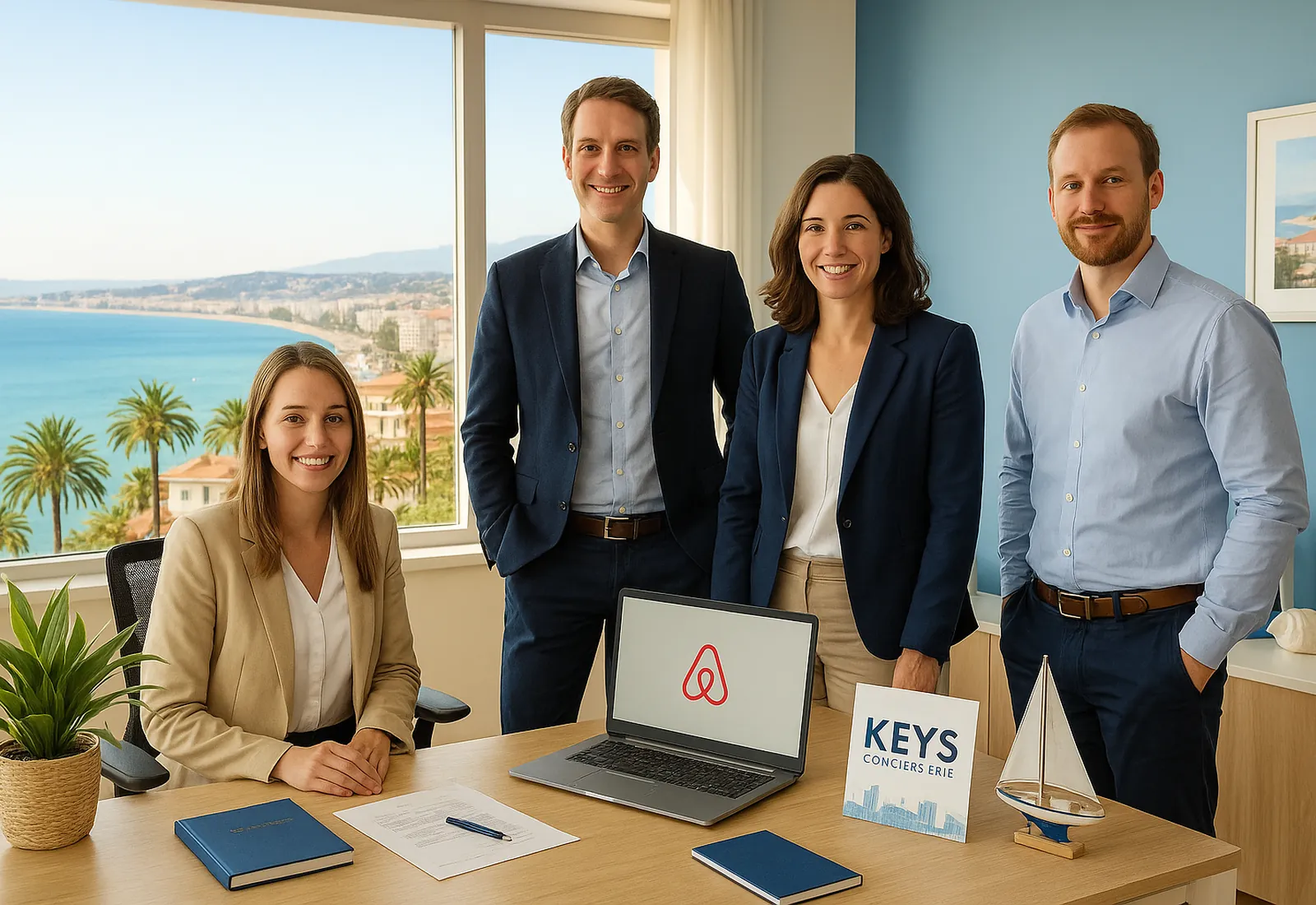 Équipe KEYS CONCIERGERIE experts conciergerie Airbnb Côte d'Azur